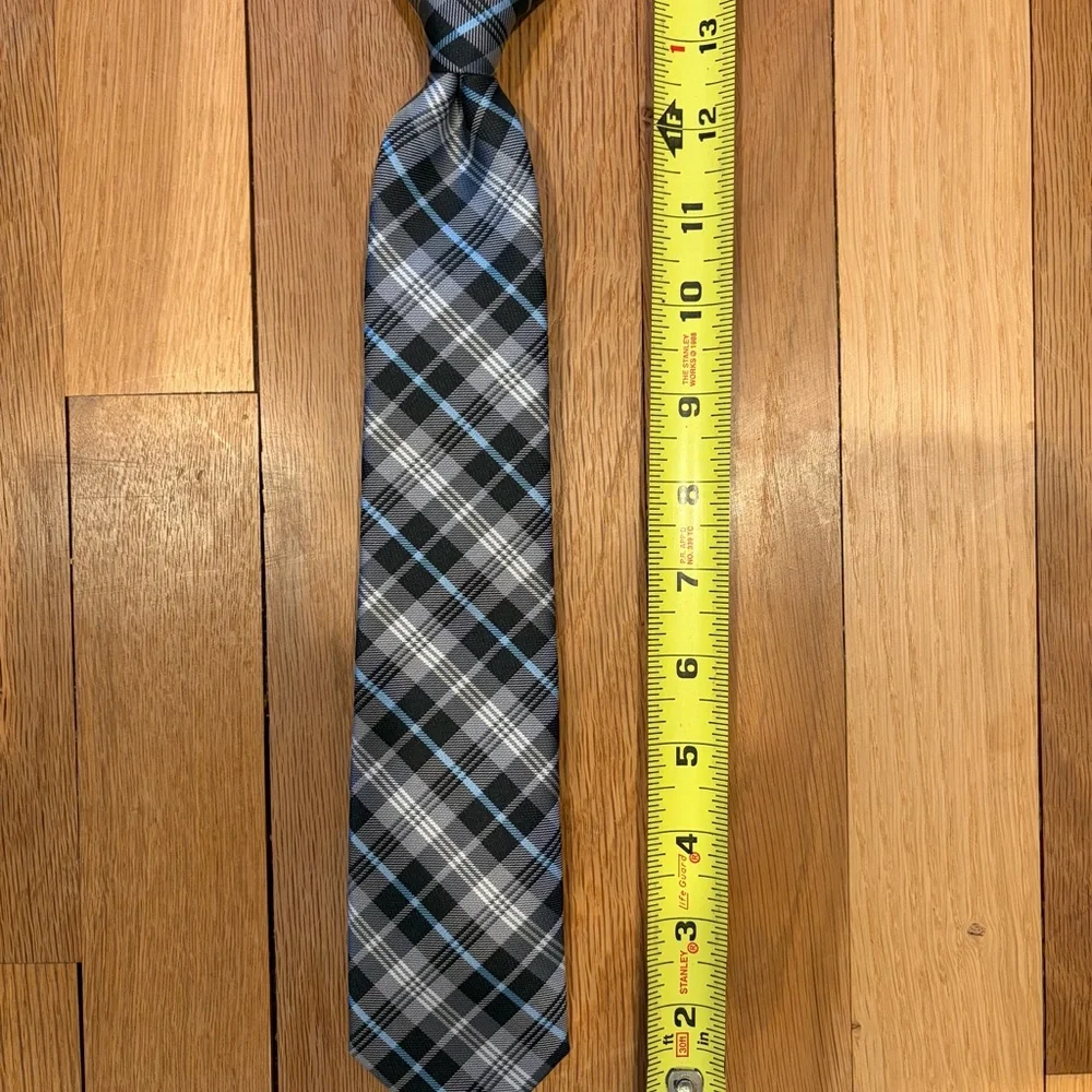 Boys Chaps Black and Blue Plaid Tie